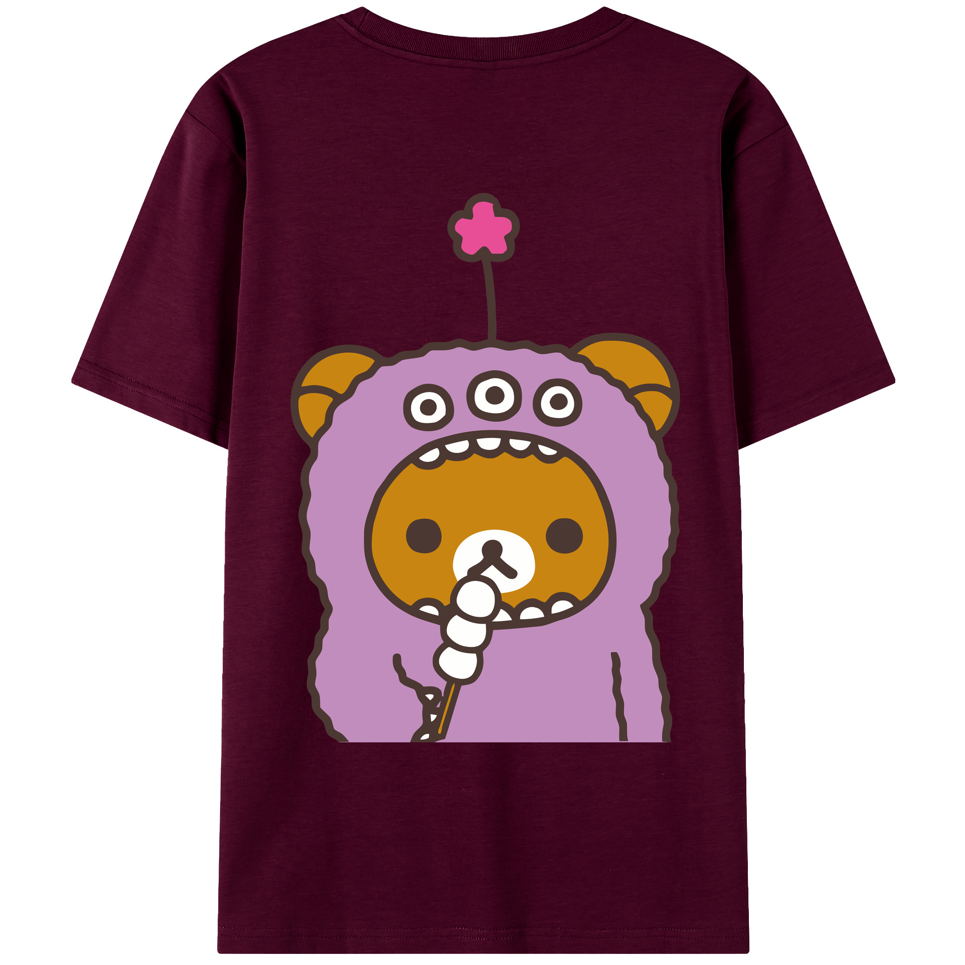 （画像用） リラックマ リラックマ キイロイトリ Rilakkuma Korilakkuma Kiiroitori レディース半袖Tシャツ(バックプリント)